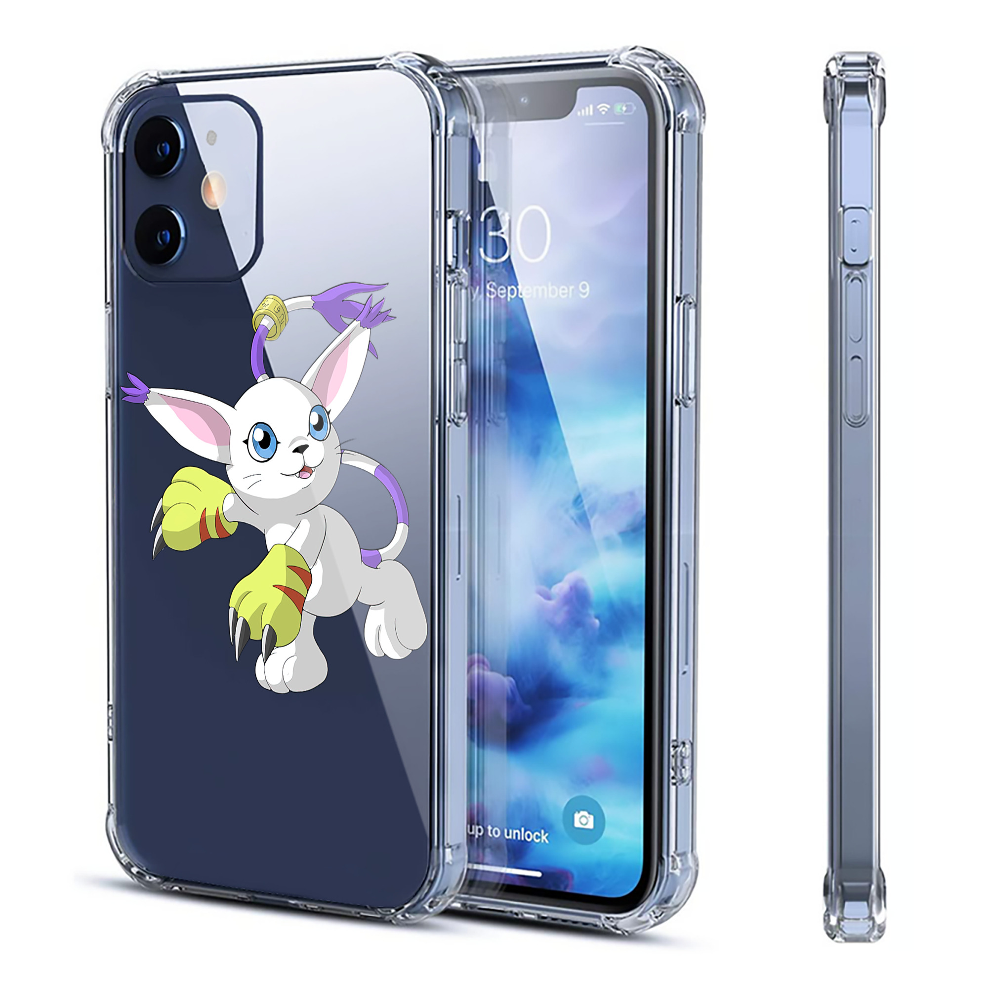 （画像用） Digimon デジタルモンスター/デジモン 【iPhone 12シリーズ対応】透明スマホケース（クリアソフトケース）